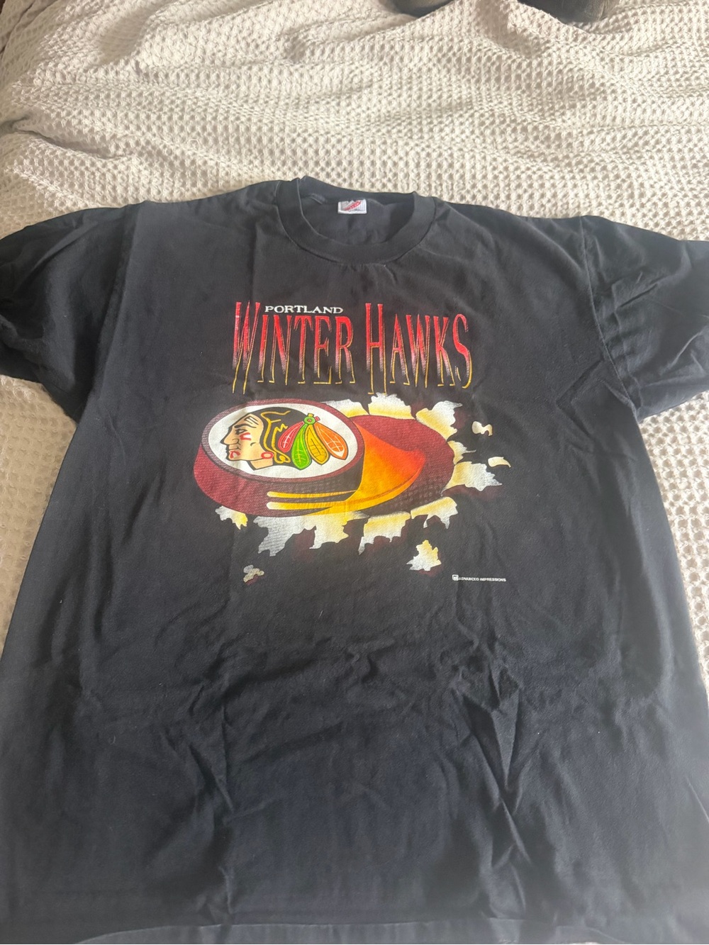 Portland Winter Hawks Black Short-Sleeve Graphic Tee